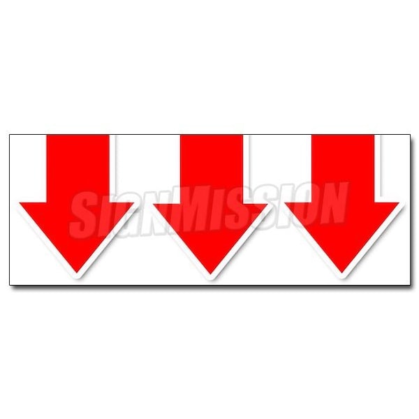 Signmission GIANT DOWN ARROW DECAL sticker turn here sale follow directions arrived, D-12 Giant Down Arrow D-12 Giant Down Arrow - main